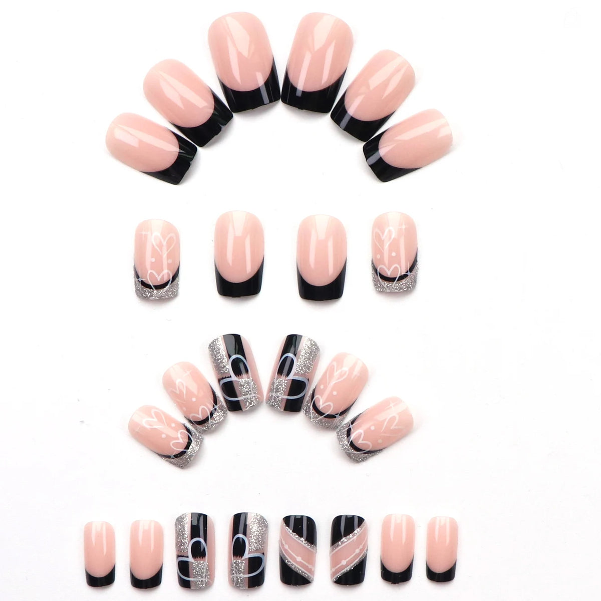 French Gradient Love Press-On Nails