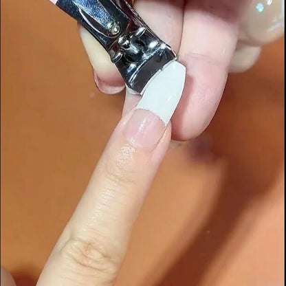 16pcs French White/Black Glitter Semi-cured Gel Nail Stickers Long-acting Waterproof LED Lamp UV Gel Slider DIY Manicure Decor