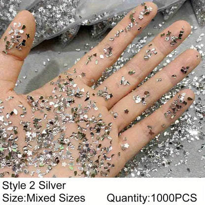 Mini Rhinestone Diamond Nail Decorations