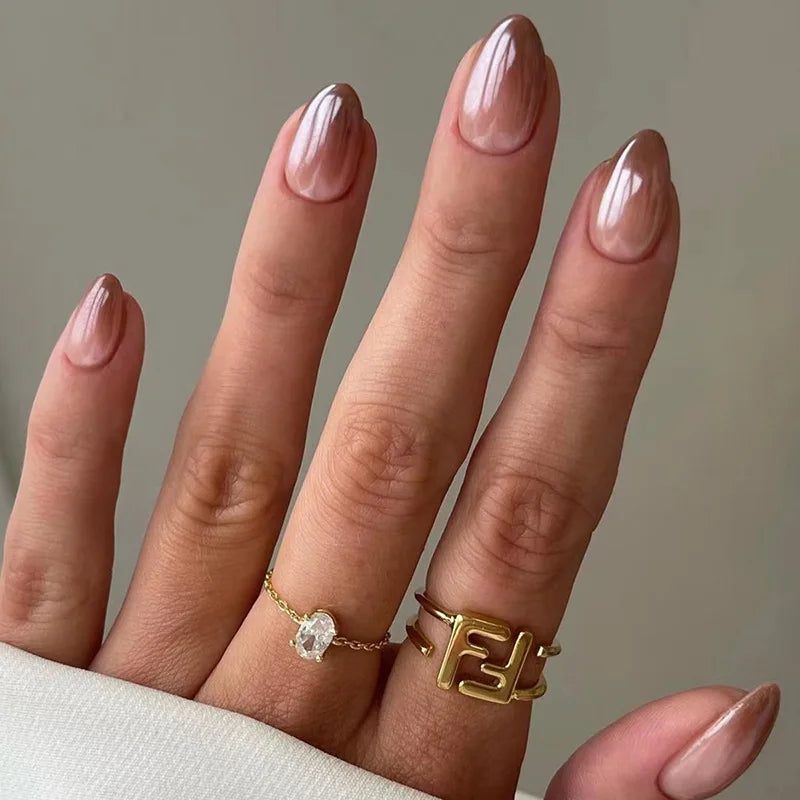 Wine Red Almond Press-On Nails