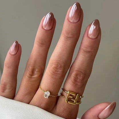 Wine Red Almond Press-On Nails