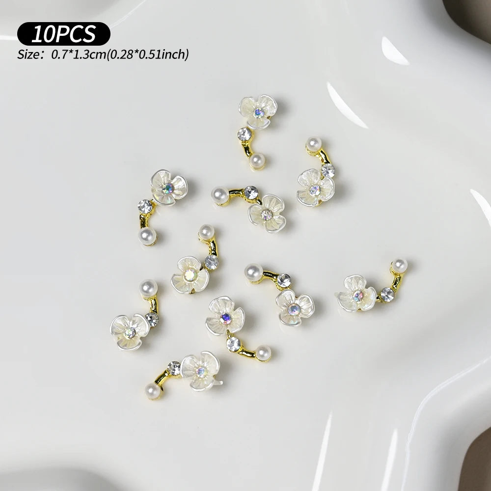 Zircon Pearl Luxury Nail Charms