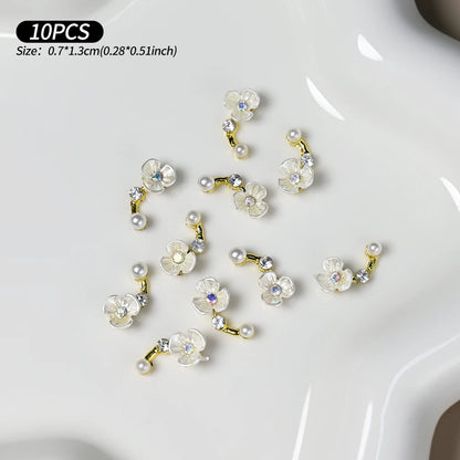 Zircon Pearl Luxury Nail Charms