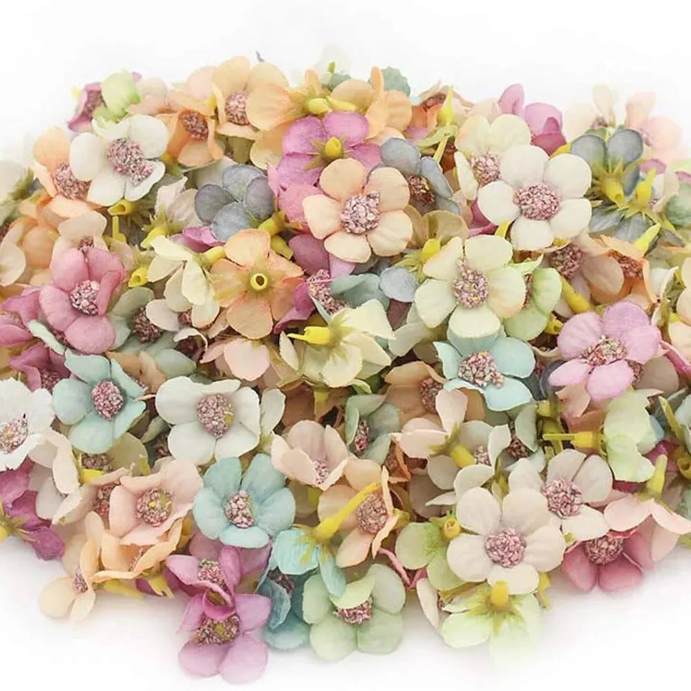 Mini Silk Rose Heads Decor 50pc