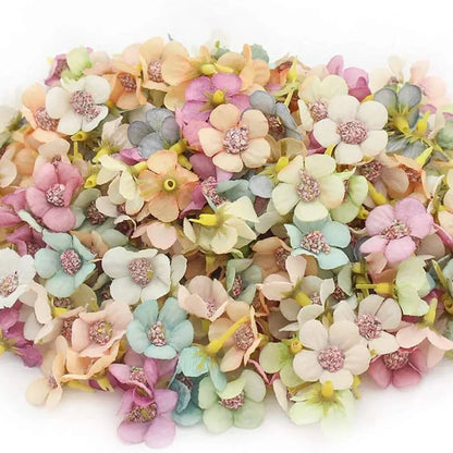 Mini Silk Rose Heads Decor 50pc