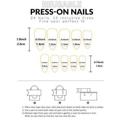 Pink Bow Almond Press-On Nails