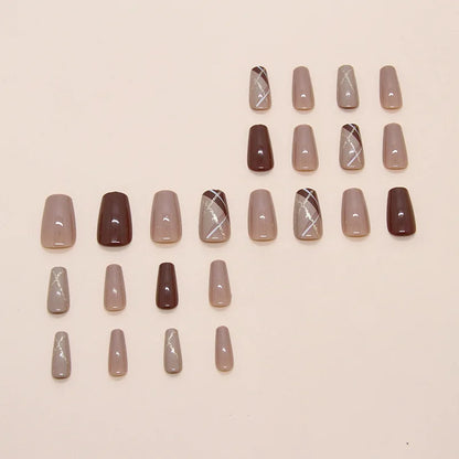 Peachy Gradient Coffin Press-On Nails