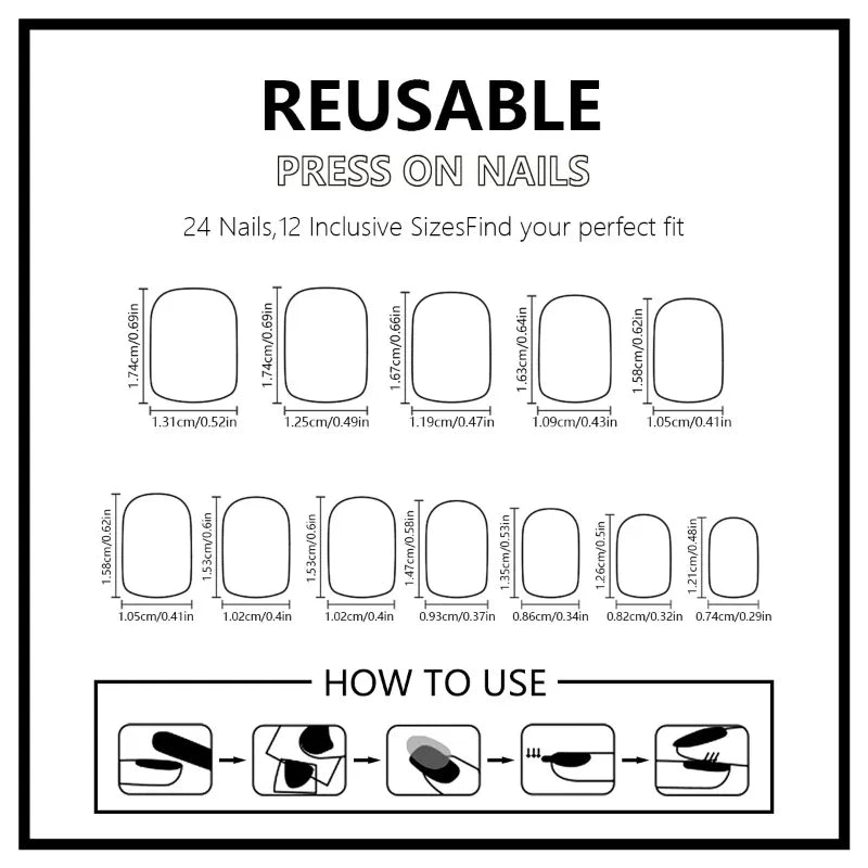Cartoon Bean Nails Fall Winter 30pc
