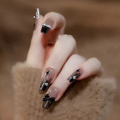 3D Diamond Coffin Press-On Nails