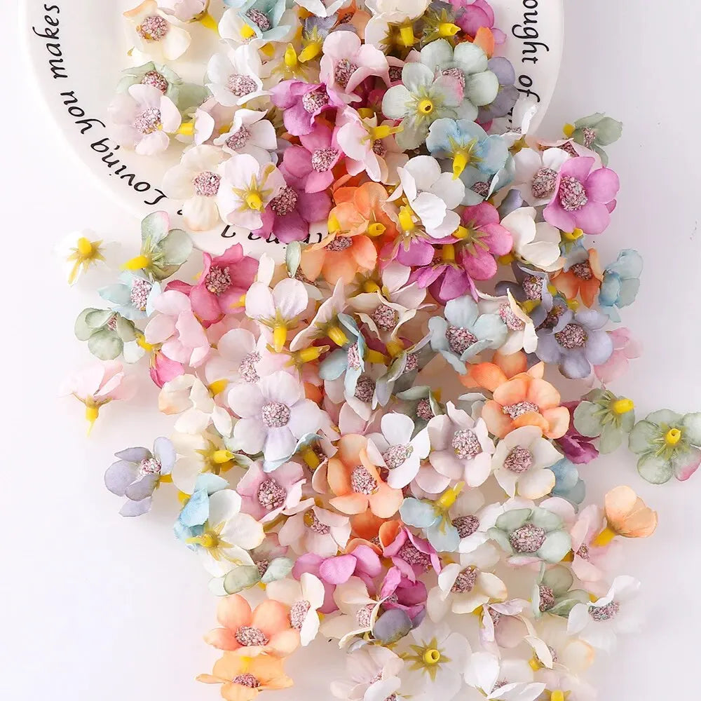 Mini Silk Rose Heads Decor 50pc
