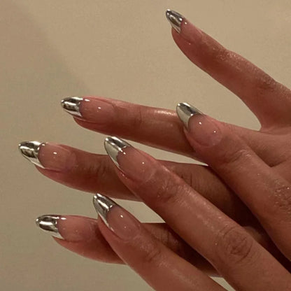 Wine Red Almond Press-On Nails