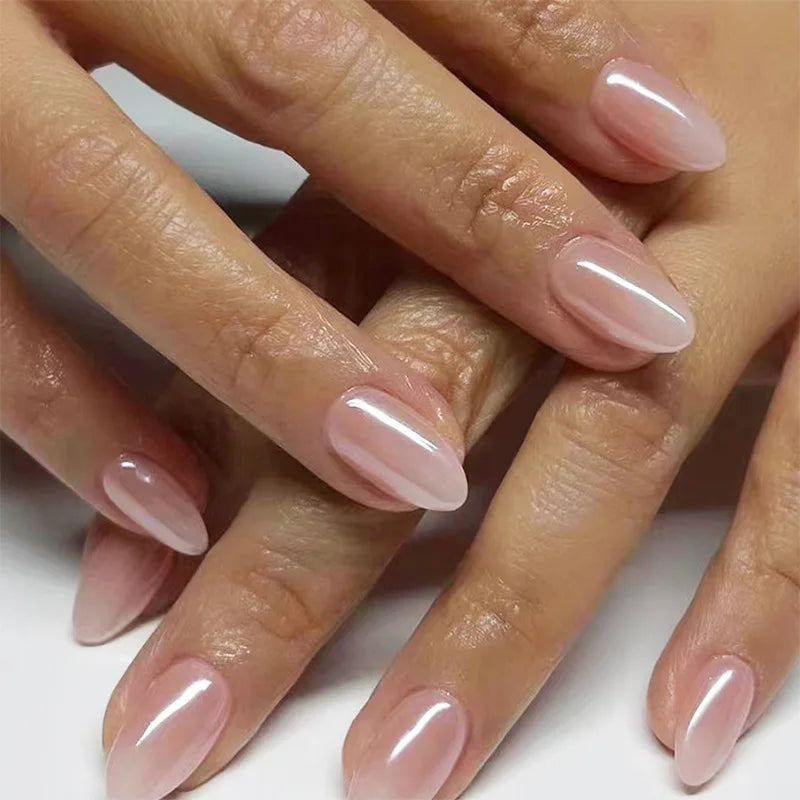 Wine Red Almond Press-On Nails