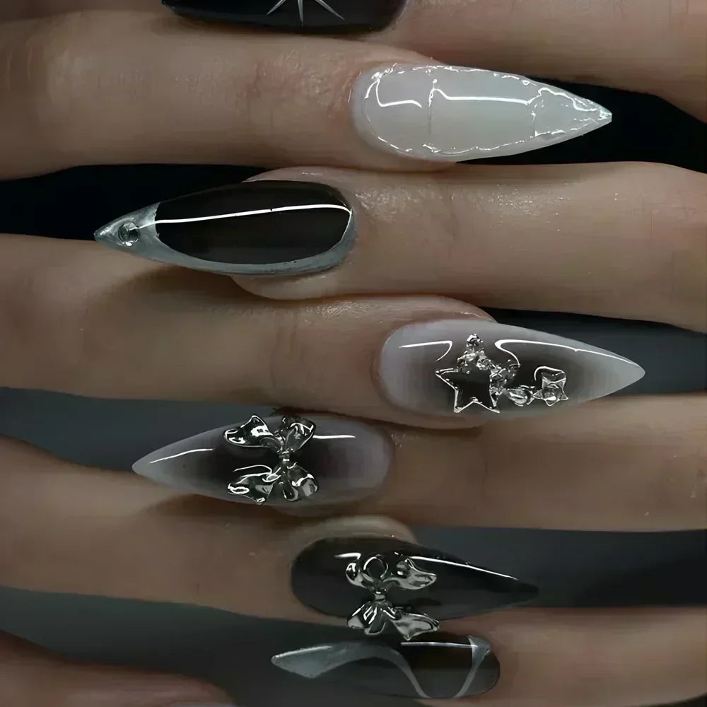 Pink Butterfly Ballet Press-On Nails