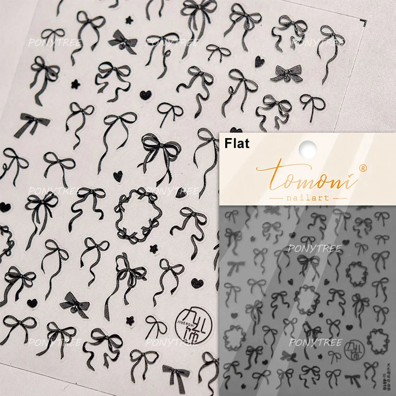 Jelly Bowknot Star Dreamy Nail Art Stickers