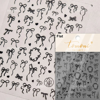 Jelly Bowknot Star Dreamy Nail Art Stickers