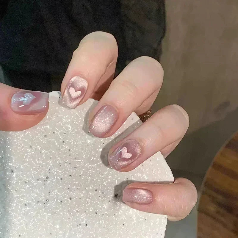 Butterfly Camellia Pearl Press-On Nails