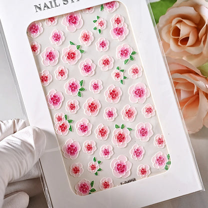 5D Sea Nail Art Stickers Embossed Self-Adhesive Ocean Beach Style Nail Slider Kawaii Starfish/Shell/Coral Reef Decor Nail Decals