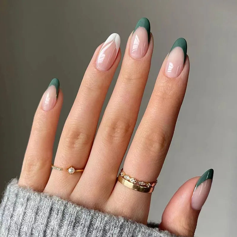 Wine Red Almond Press-On Nails