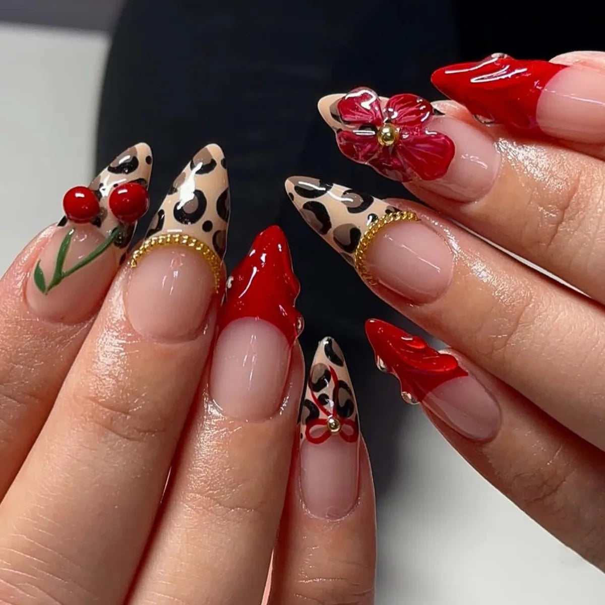 Pink Butterfly Ballet Press-On Nails