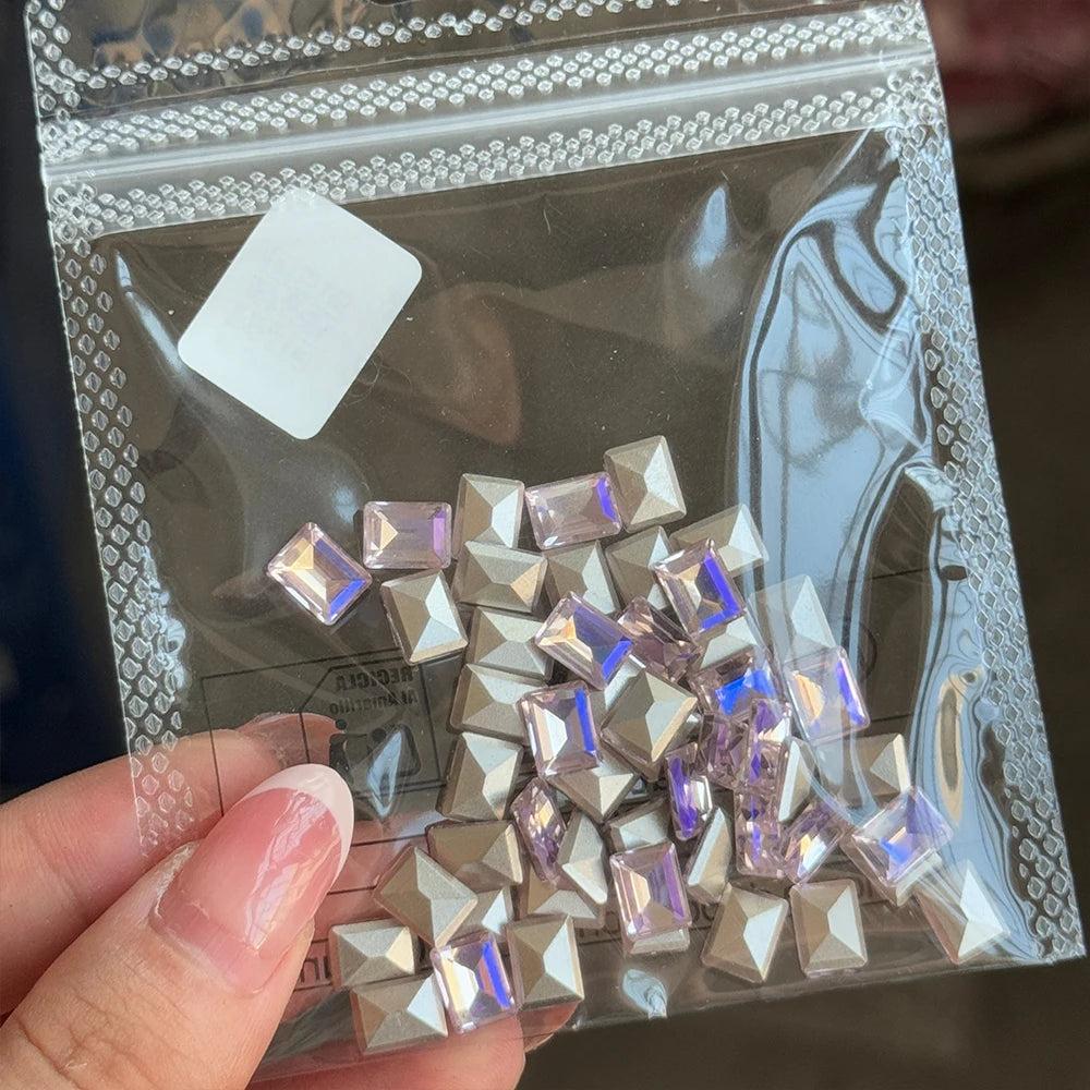 Mixed Shape Zircon Nail Rhinestones 50pc