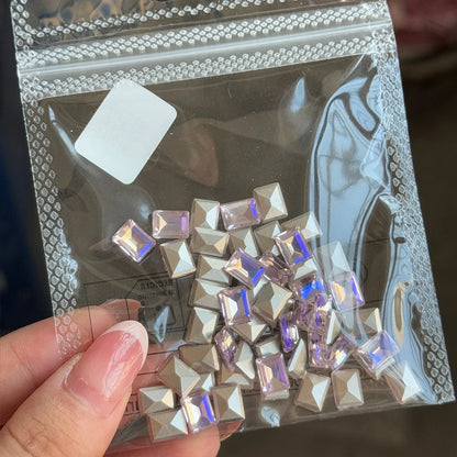 Mixed Shape Zircon Nail Rhinestones 50pc