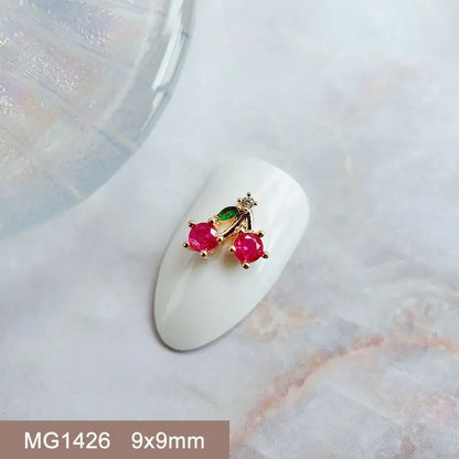Summer Fruit Zircon Nail Charms 10pc