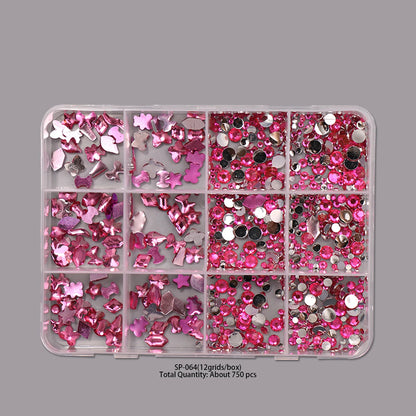 Sweet Dessert Nail Charms Box 12 Grids