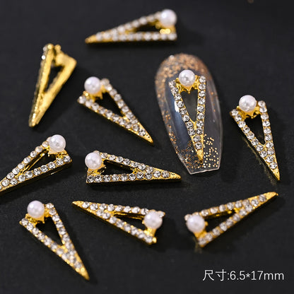 Crystal Alloy French Court Nail Charms