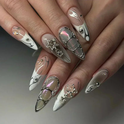 Pink Butterfly Ballet Press-On Nails