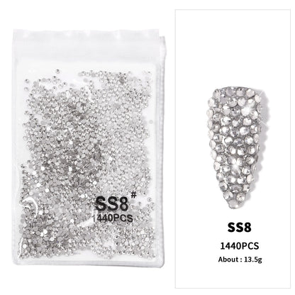 Crystal AB Rhinestone Nail Art Kit 12 Grid