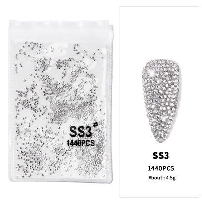 Crystal AB Rhinestone Nail Art Kit 12 Grid