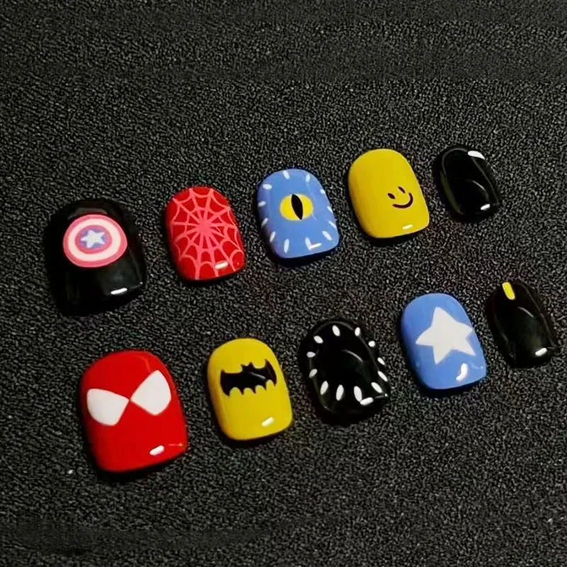 Cartoon Bean Nails Fall Winter 30pc