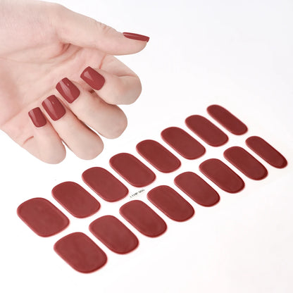 Clear Semi Cured Gel Nail Stickers infused Transparent Gel Polish Slider UV lamp Cured Extended Nails Tip Strips DIY Manicure*T1