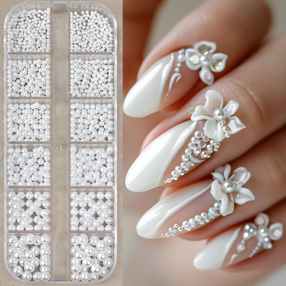 Crystal AB Rhinestone Nail Art Kit 12 Grid