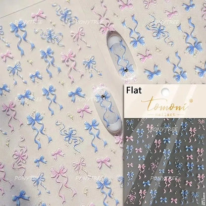 Jelly Bowknot Star Dreamy Nail Art Stickers