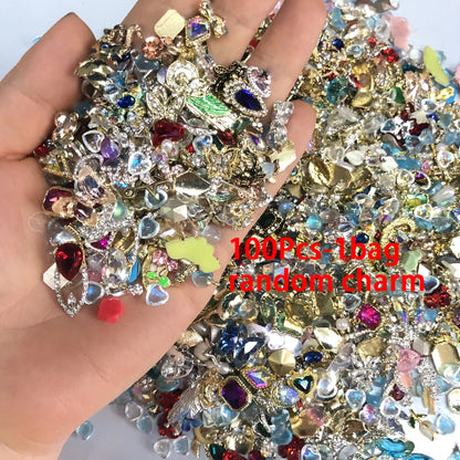 Mix Zircon Rhinestone Nail Charms 100pc