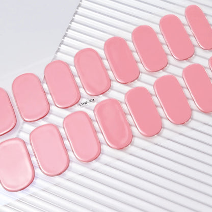 16Tips Semi-cured Gel Nail Stickers Red/Wine Red Nails Gel slider UV lamp Cured Extended Nails DIY Women Nails Decal Decor Gifts