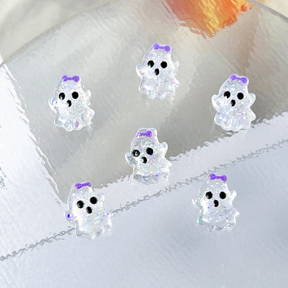 Cartoon Spider Cat Ghost Nail Charms 30pc