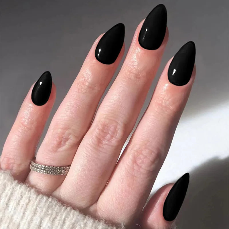 Wine Red Almond Press-On Nails