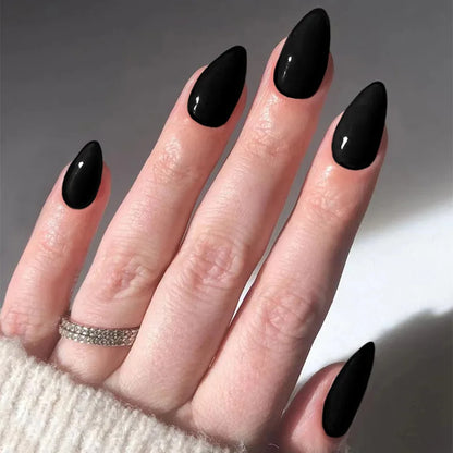 Wine Red Almond Press-On Nails