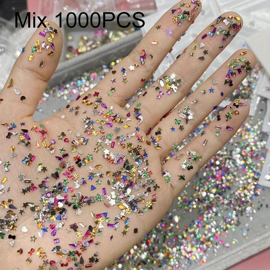 Mini Rhinestone Diamond Nail Decorations