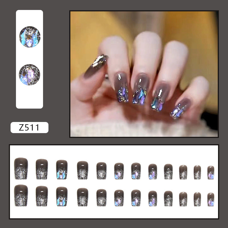 Butterfly Camellia Pearl Press-On Nails