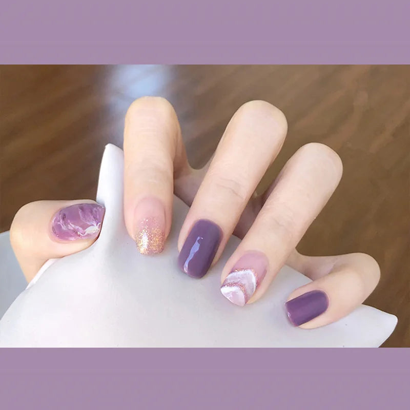 Ocean Star Moon Blue Press-On Nails