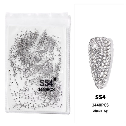 Crystal AB Rhinestone Nail Art Kit 12 Grid