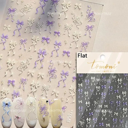Jelly Bowknot Star Dreamy Nail Art Stickers