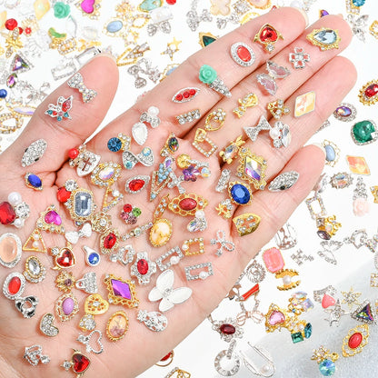 Mixed Crystal Rhinestone Nail Charms 50pc