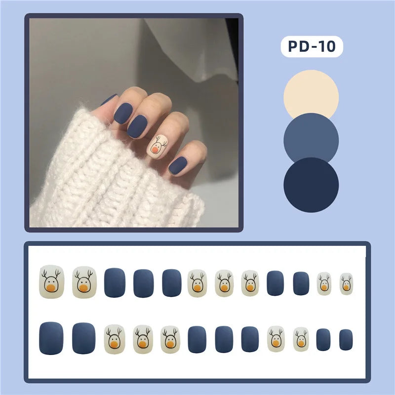 Ocean Star Moon Blue Press-On Nails