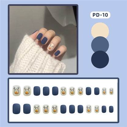Ocean Star Moon Blue Press-On Nails