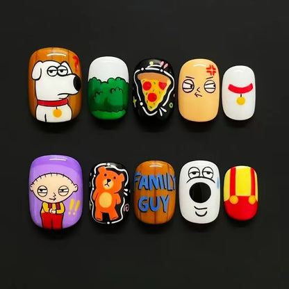 Cartoon Bean Nails Fall Winter 30pc