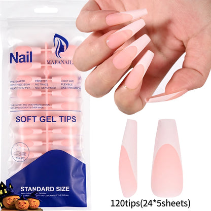 Light Pink Square Press-On Nails 100pc